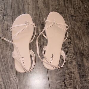 Torrid Blush Strappy Flat Sandals